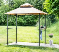 Grillpavillon mit Flammhemmendem Doppeldach 240 x 150 x 265 cm