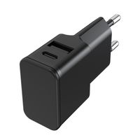 Universal Netzteil Dubi, 1x USB-A + 1x Typ-C, 2,4A schwarz