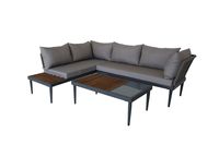 11tlg. Ecklounge mit Tisch aus FSC-zertifiziertem Akazienholz