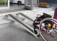 Zwei Stufen Teleskop Auffahrrampe 2 er Set 152 x 19 cm, 270KG belastbar
