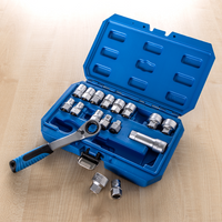 17tlg.-Set Radmutternschraubenschlüssel. versch. Schraubenschlüsselaufsätze