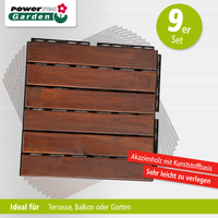 Massivholz-Klickfliese-/Terrassen fliesen, Outdoor Gartenplatten für Balkon parallele Optik