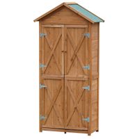 Werkzeugschrank aus Holz, ca. 88 x 45,5 x 168 cm - Braun