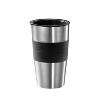 Mini-Kaffeemaschine mit 2 Bechern - Schwarz