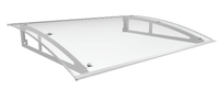 Aluminium Überdachung 140 x 100 cm 2,2 mm Dicke