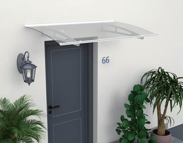 Vordach aus (4mm PC) ca. 150 x 90 cm - Transparent 