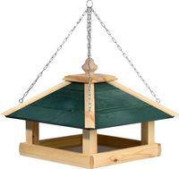 Vogelfutterhaus aus Holz mit Kette