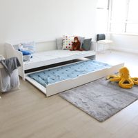 Funktionsbett ca. 90 x 200 cm ausziehbares Bett inkl. Lattenrost weiß