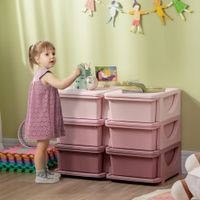 Schubladenschrank für Kinder Aufbewahrungsboxen mit 6 Ebenen Kindermöbel