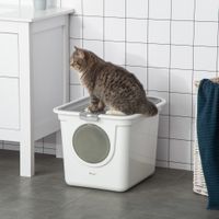 Katzentoilette mit Deckel Katzenklo mit Schaufel, für Katzen bis 5 kg