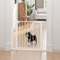 Türschutzgitter, Treppengitter, 75-96 cm Hundegitter ohne Bohren, Stahl