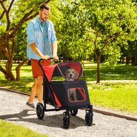 Hundewagen, Hundebuggy mit Kissen, faltbarer Hundetrolley, Katzenbuggy
