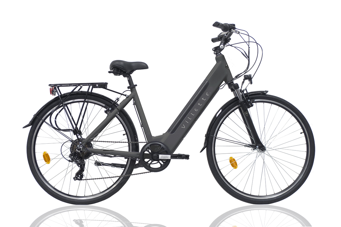 l'Amant Eco, City E-bike, Damen, 10.4 Ah, 7 Gänge, Grau