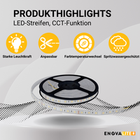 LED-Streifen mit CCT-Funktion, 24 V, IP65