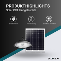 Solar CCT Hängeleuchte, 6W PV