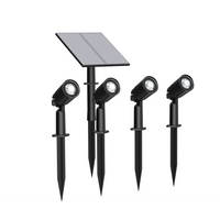 4er Set Solar Gartenstrahler, 3 Lichtmodi mit Erdspieß