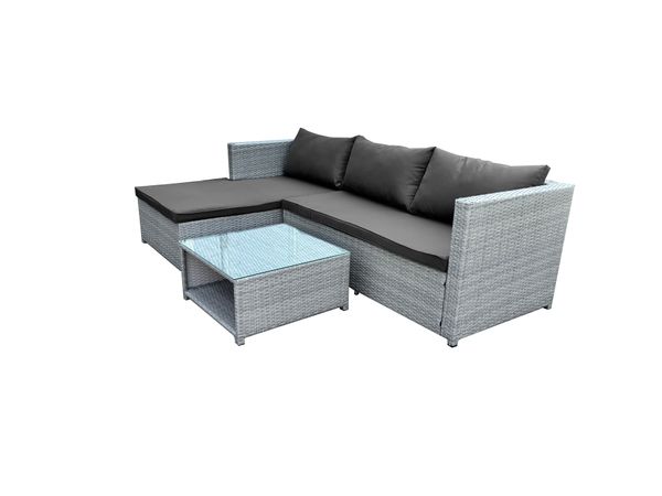 3tlg. Loungeset HGS62-DGR dunkelgrau