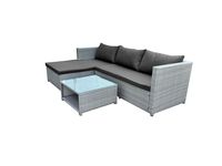 Happy Home 3 tlg. Loungeset HGS62-DGR dunkelgrau