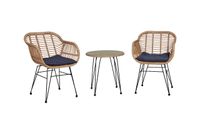 Happy Home Balkonset 3tlg. Bistroset Casualset inkl. Auflagen HGS65-DBL dunkelblau