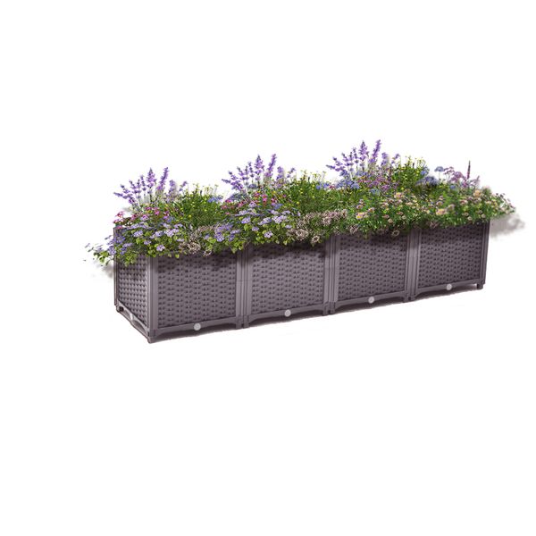 Hochbeet, ca. 160 x 40 x 43 cm - Braun