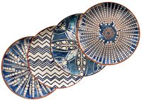 Serie Iberico Blue, Platztellerset für 4 Personen