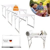 3-teilige Mehrzwecktische für Flohmarkt und Arbeit, höhenverstellbar