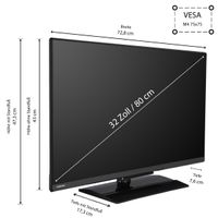 32WV3E63DAZ 32 Zoll Fernseher/VIDAA Smart TV (HD Ready, HDR, Triple-Tuner, Bluetooth, Dolby Audio)