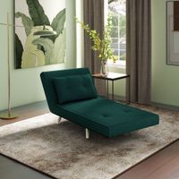 Schlafsessel Klappsessel mit Bettfunktion Einzelsofa mit Kissen Samtoptik
