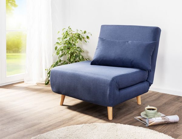 Schlafsessel inkl. Kissen 77 x 90 x 81 cm Blue Jeans
