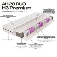 AH20 Premium 7-Zonen Taschenfederkernmatratze 20 cm H3