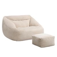 Sitzsack mit Hocker COZY – Beige