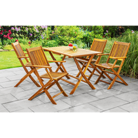 Tischset Sydney, Tisch 118x70x74cm, Stuhl 53,5x58x90 cm, Akazie
