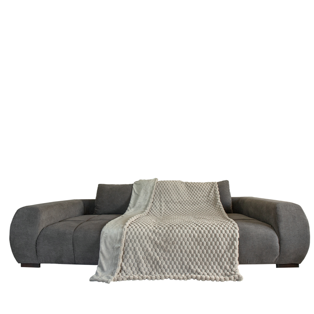 Luxus Pelzimitatdecke "Rabbit Dots"