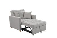 Schlafsessel Sofabett inkl. Kissen, ca. 101 cm x 95 cm x 88 cm - Hellgrau