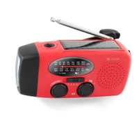 X4-TECH Portable FM/AM Solar Radio mit Taschenlampe USB