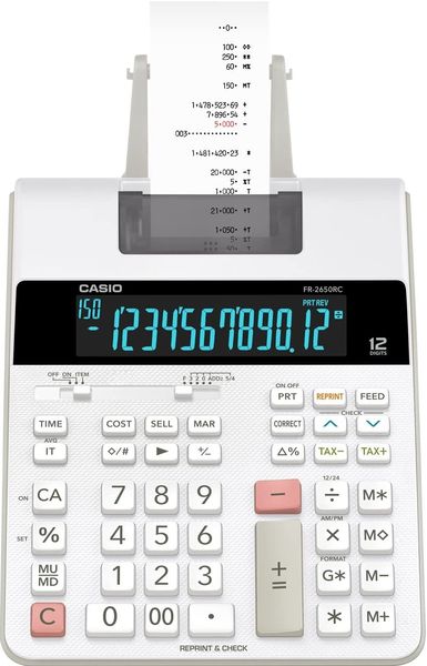 FR-2650RC druckender Tischrechner 12-stellig, LC Display mit Hintergrundbeleuchtung