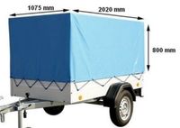 Anhängerplane aus Tarpaulin 202 x 107,5 x 80 cm