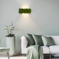 LED Wandleuchte GREEN CARLO, mit echtem Moos, 3000 K