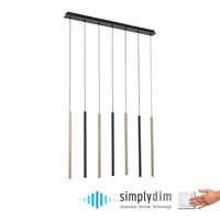 LED Pendelleuchte FLUTE, stufenlos dimmbar, 3000 Kelvin, Schwarz