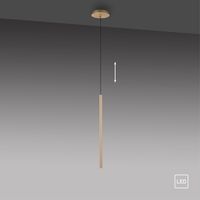 LED Pendelleuchte FLUTE, 1x LED-Board/4,20Watt, 3000 Kelvin, Messing matt