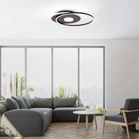 LED Deckenleuchte DOMINO, 3-Stufen-Dimmer, 3000 Kelvin, rund, Schwarz