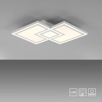 JUST LIGHT. LED Deckenleuchte EDGING, separat steuerbar, 3000 Kelvin, rechteckig, Weiß