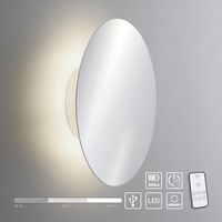 LED Wandleuchte AKKU PUNTUA, Akkubetrieb, Klettverschluss, Chrom