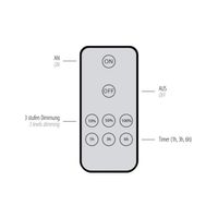 LED Wandleuchte AKKU PUNTUA, Akkubetrieb, Klettverschluss, Grau