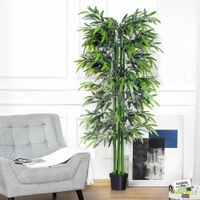 Künstliche Pflanze, 180 cm Kunstpflanze, Künstlicher Bambusbaum, Grün