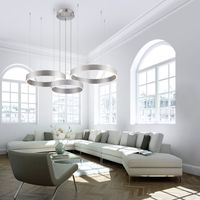 LED Pendelleuchte SCULLI, CCT, dimmbar, separat schaltbar, Stahl