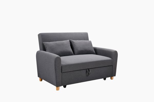Happy Home 2-Sitzer Sofabett inkl. Kissen HSP104-DGR dunkelgrau