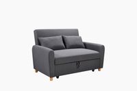 Happy Home 2-Sitzer Sofabett inkl. Kissen HSP104-DGR dunkelgrau