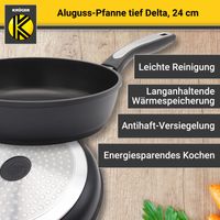 Aluguss Pfanne tief DELTA, 24 cm