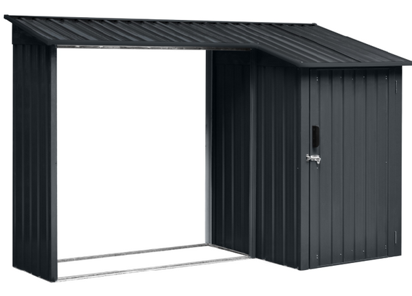 Garten Kaminholzunterstand mit Schrank 2 in 1